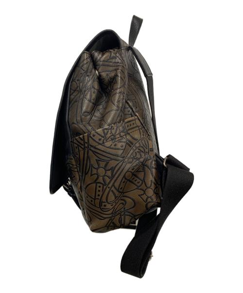 Vivienne Westwood（ヴィヴィアンウエストウッド）Vivienne Westwood (ヴィヴィアンウエストウッド) アーサーリュック ブラウン×ブラックの古着・服飾アイテム