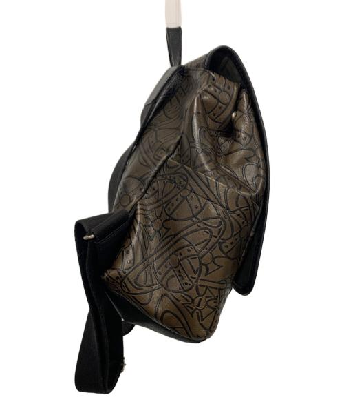 Vivienne Westwood（ヴィヴィアンウエストウッド）Vivienne Westwood (ヴィヴィアンウエストウッド) アーサーリュック ブラウン×ブラックの古着・服飾アイテム