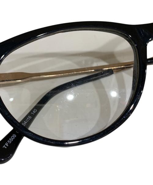 TOM FORD（トムフォード）TOM FORD (トムフォード) 伊達眼鏡 ブラック×ゴールドの古着・服飾アイテム