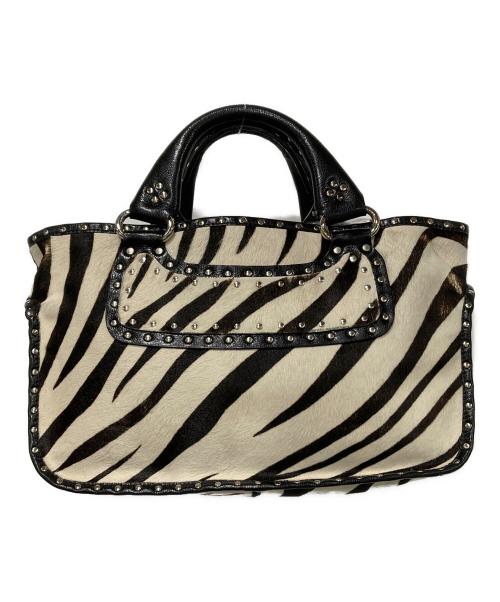 CELINE（セリーヌ）CELINE (セリーヌ) ハンドバッグ ホワイト×ブラックの古着・服飾アイテム