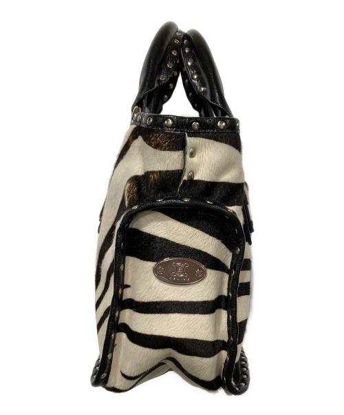 CELINE（セリーヌ）CELINE (セリーヌ) ハンドバッグ ホワイト×ブラックの古着・服飾アイテム