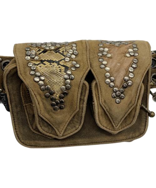 KMRII（ケムリ）KMRII (ケムリ) 5連　ウエストポーチ ベージュの古着・服飾アイテム