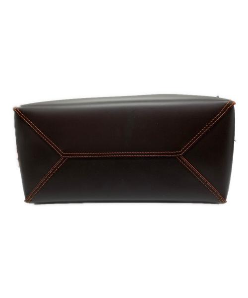 LOEWE（ロエベ）LOEWE (ロエベ) レオ アナグラム　ハンドバッグ ブラウン×オレンジの古着・服飾アイテム