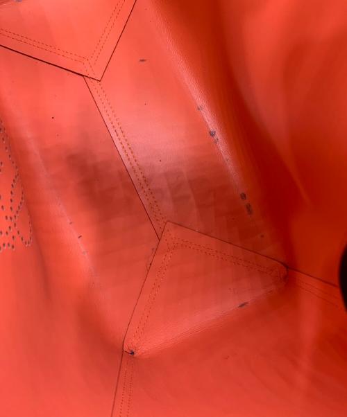 LOEWE（ロエベ）LOEWE (ロエベ) レオ アナグラム　ハンドバッグ ブラウン×オレンジの古着・服飾アイテム