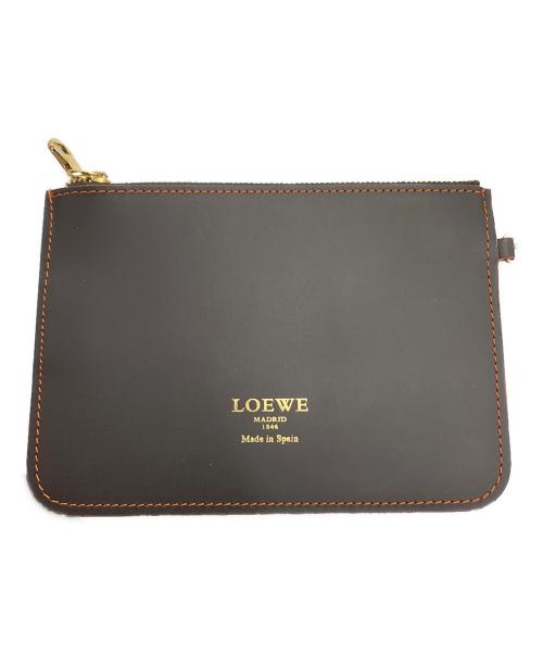 LOEWE（ロエベ）LOEWE (ロエベ) レオ アナグラム　ハンドバッグ ブラウン×オレンジの古着・服飾アイテム