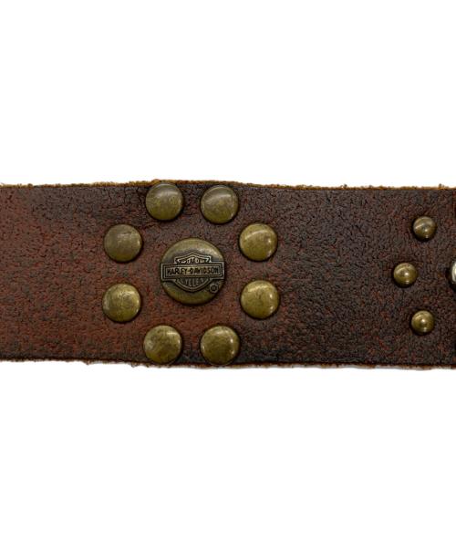 HARLEY-DAVIDSON（ハーレーダビッドソン）HARLEY-DAVIDSON (ハーレーダビッドソン) スタッズベルト ブラウンの古着・服飾アイテム