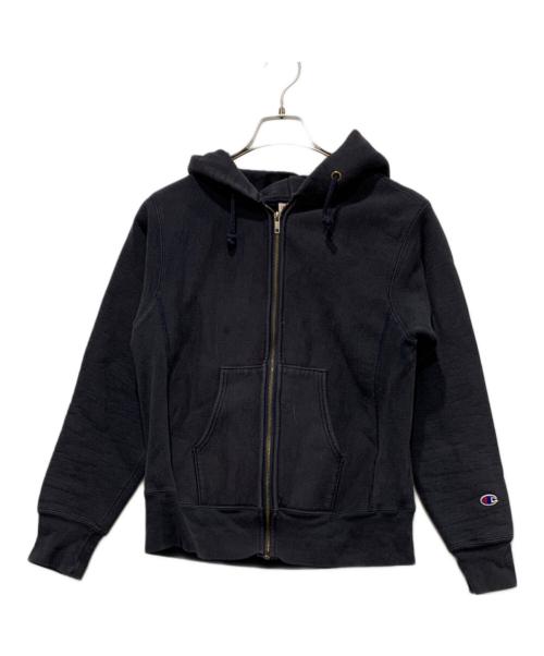 Champion REVERSE WEAVE（チャンピオン リバース ウィーブ）Champion REVERSE WEAVE (チャンピオン リバース ウィーブ) ジップアップパーカー ネイビー サイズ:Mサイズの古着・服飾アイテム