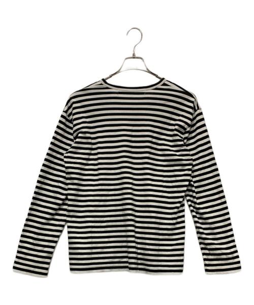 PLAY COMME des GARCONS（プレイコムデギャルソン）PLAY COMME des GARCONS (プレイコムデギャルソン) 長袖カットソー ホワイト×ブラック サイズ:Lサイズの古着・服飾アイテム