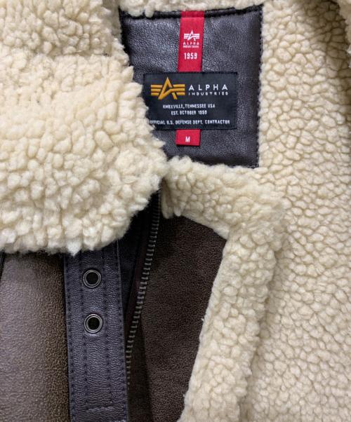 ALPHA（アルファ）ALPHA (アルファ) フェイクムートンジャケット ブラウン サイズ:Mサイズの古着・服飾アイテム