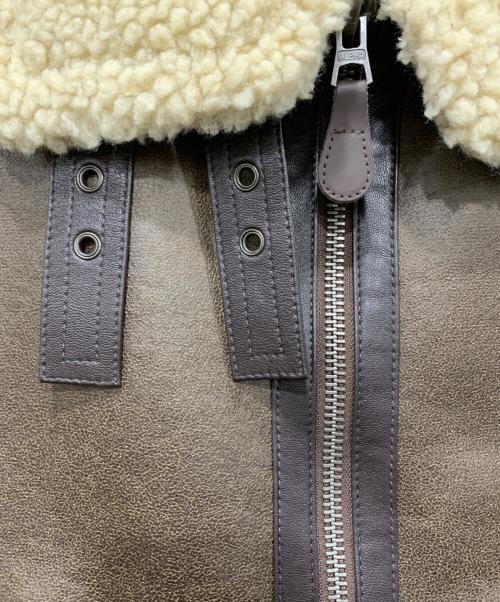 ALPHA（アルファ）ALPHA (アルファ) フェイクムートンジャケット ブラウン サイズ:Mサイズの古着・服飾アイテム