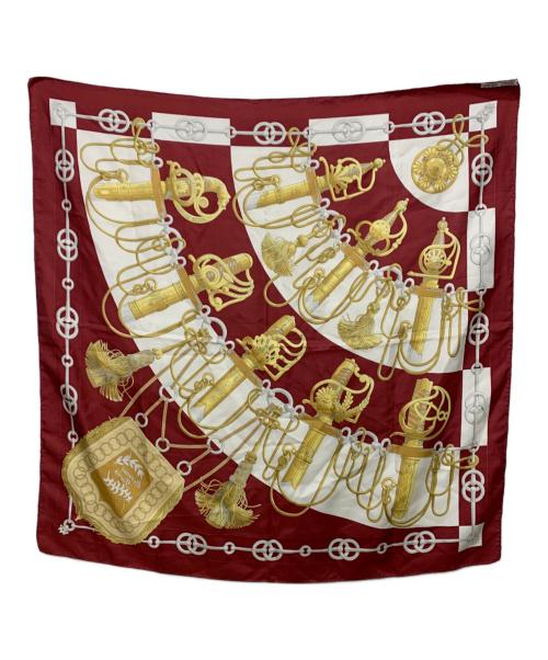 HERMES（エルメス）HERMES (エルメス) シルクスカーフ ワインレッドの古着・服飾アイテム