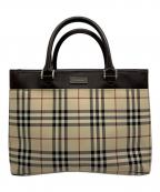 BURBERRYバーバリー）の古着「トートバッグ」｜ベージュ×ブラウン