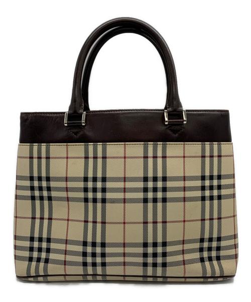 BURBERRY（バーバリー）BURBERRY (バーバリー) トートバッグ ベージュ×ブラウンの古着・服飾アイテム