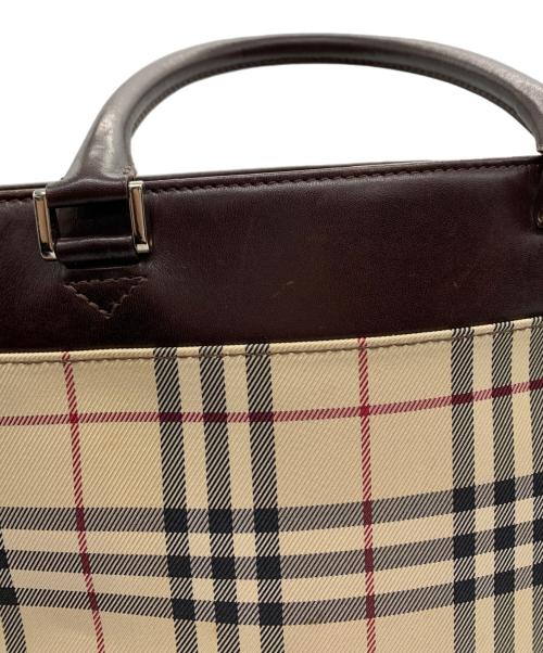 BURBERRY（バーバリー）BURBERRY (バーバリー) トートバッグ ベージュ×ブラウンの古着・服飾アイテム