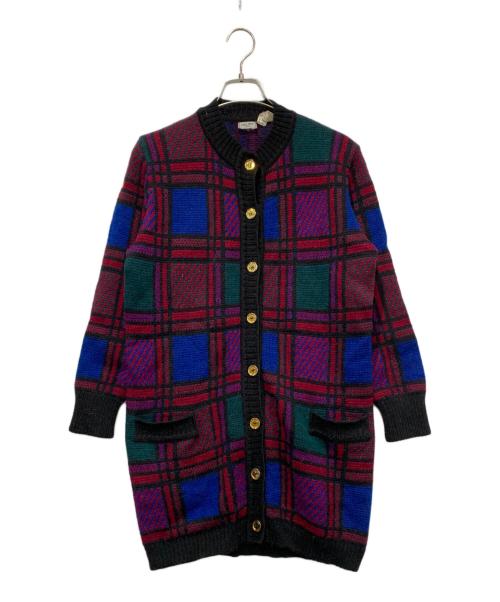 CELINE（セリーヌ）CELINE (セリーヌ) 厚手カーディガン マルチカラー サイズ:SIZE 40の古着・服飾アイテム