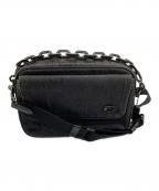 COACHコーチ）の古着「チャーターフラップクロスボディバッグ」｜ブラック