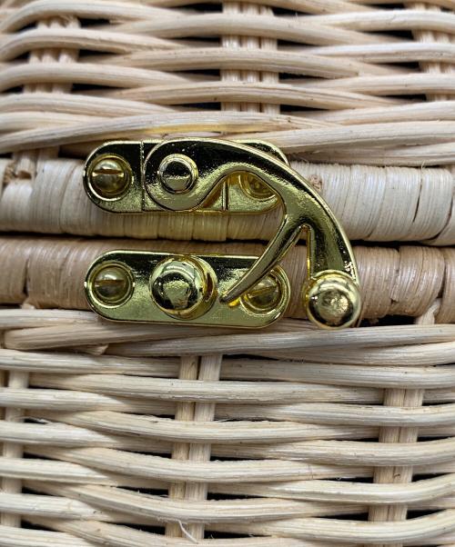 Jingle（ジングル）Jingle (ジングル) どんぐりラタンバッグ ベージュ×ブラックの古着・服飾アイテム