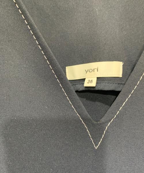 YORI（ヨリ）YORI (ヨリ) リボンサロペット ネイビー サイズ:SIZE 36の古着・服飾アイテム