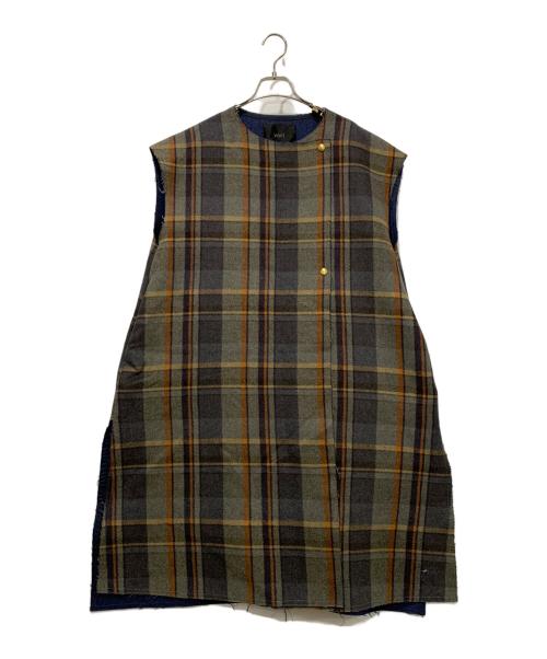 YORI（ヨリ）YORI (ヨリ) チェックジレ マルチカラー サイズ:Freeの古着・服飾アイテム