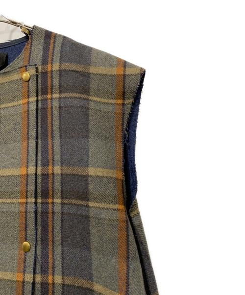 YORI（ヨリ）YORI (ヨリ) チェックジレ マルチカラー サイズ:Freeの古着・服飾アイテム