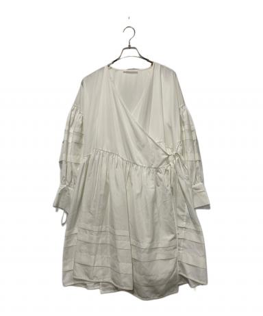 セシリーバンセン　ラップワンピース　ドレス　AMALIE DRESS 白　M/L 1071004246687209_01_5172w.jpeg