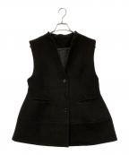 machattマチャット）の古着「ウールライクフォルムベスト」｜ブラック