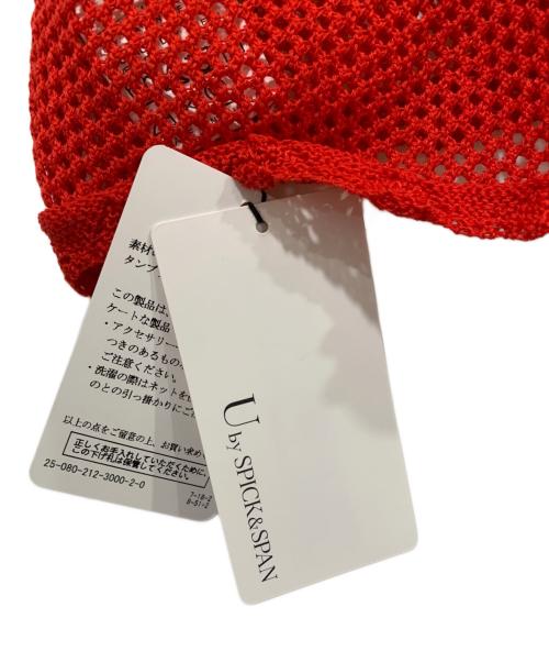 U by SPICK&SPAN（ユー バイ スピック＆スパン）U by SPICK&SPAN (ユー バイ スピック＆スパン) ハートメッシュニットトップス レッド サイズ:SIZE Free 未使用品の古着・服飾アイテム