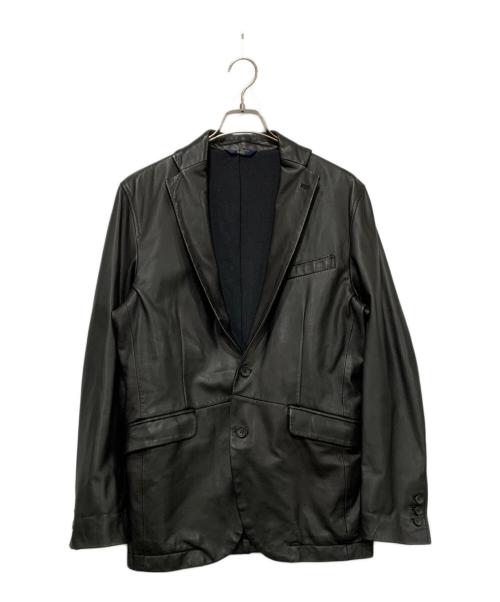 SHIPS（シップス）SHIPS (シップス) レザージャケット ブラック サイズ:SIZE 48の古着・服飾アイテム