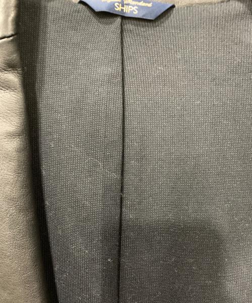 SHIPS（シップス）SHIPS (シップス) レザージャケット ブラック サイズ:SIZE 48の古着・服飾アイテム