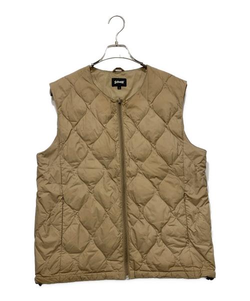 Schott（ショット）Schott (ショット) INNER DOWN VEST ベージュ サイズ:Lサイズの古着・服飾アイテム
