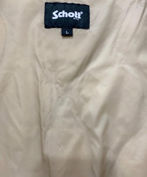 Schott（ショット）Schott (ショット) INNER DOWN VEST ベージュ サイズ:Lサイズの古着・服飾アイテム