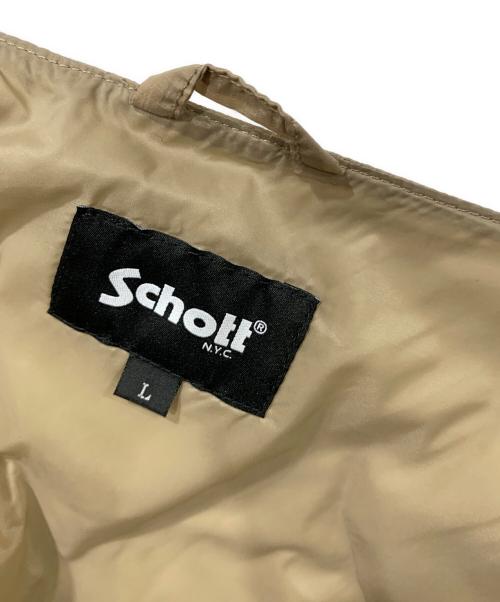 Schott（ショット）Schott (ショット) INNER DOWN VEST ベージュ サイズ:Lサイズの古着・服飾アイテム