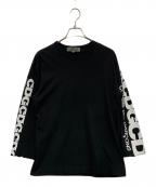GOOD DESIGN SHOP COMME des GARCONSグッドデザインショップ コムデギャルソン）の古着「アームロゴプリントカットソー　16/17年モデル」｜ブラック