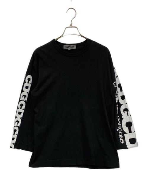 GOOD DESIGN SHOP COMME des GARCONS（グッドデザインショップ コムデギャルソン）GOOD DESIGN SHOP COMME des GARCONS (グッドデザインショップ コムデギャルソン) アームロゴプリントカットソー　16/17年モデル ブラック サイズ:SIZE Lの古着・服飾アイテム