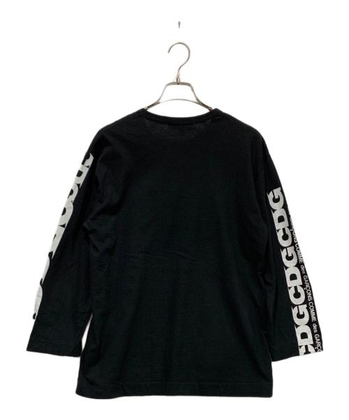 GOOD DESIGN SHOP COMME des GARCONS（グッドデザインショップ コムデギャルソン）GOOD DESIGN SHOP COMME des GARCONS (グッドデザインショップ コムデギャルソン) アームロゴプリントカットソー　16/17年モデル ブラック サイズ:SIZE Lの古着・服飾アイテム