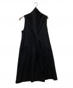 LIMI feuリミフゥ）の古着「Standard W/Gabardine Stole Vest」｜ブラック