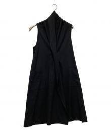 LIMI feu（リミフゥ）の古着「Standard W/Gabardine Stole Vest」｜ブラック