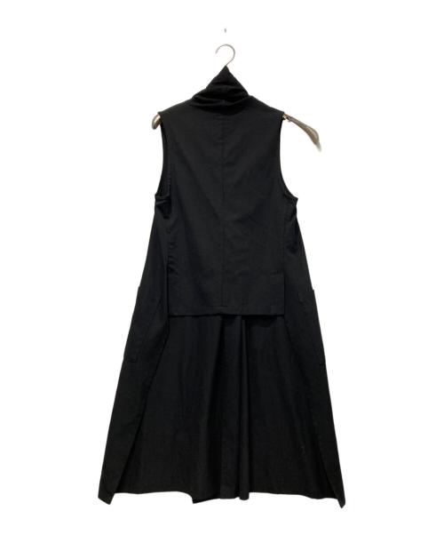 LIMI feu（リミフゥ）LIMI feu (リミフゥ) Standard W/Gabardine Stole Vest ブラック サイズ:Sの古着・服飾アイテム
