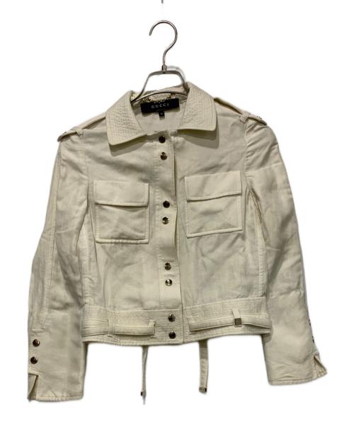GUCCI（グッチ）GUCCI (グッチ) ジャケット ホワイト サイズ:SIZE 38の古着・服飾アイテム