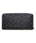 COACH (コーチ) アコーディオン ウォレット ブラック×グレー：9000円