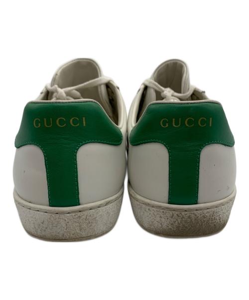 GUCCI（グッチ）GUCCI (グッチ) スニーカー ホワイト×グリーン サイズ:SIZE 5 1/2の古着・服飾アイテム