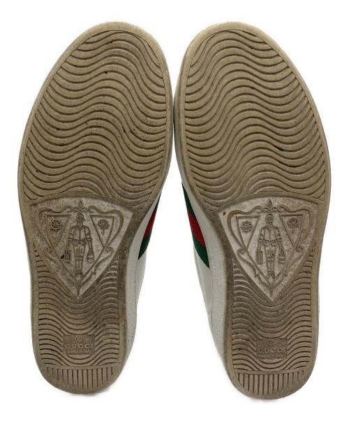 GUCCI（グッチ）GUCCI (グッチ) スニーカー ホワイト×グリーン サイズ:SIZE 5 1/2の古着・服飾アイテム