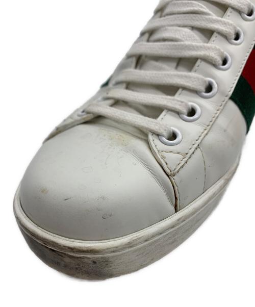 GUCCI（グッチ）GUCCI (グッチ) スニーカー ホワイト×グリーン サイズ:SIZE 5 1/2の古着・服飾アイテム