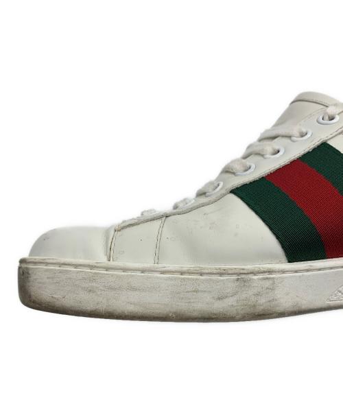 GUCCI（グッチ）GUCCI (グッチ) スニーカー ホワイト×グリーン サイズ:SIZE 5 1/2の古着・服飾アイテム