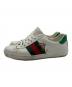 GUCCI (グッチ) スニーカー ホワイト×グリーン サイズ:SIZE 5 1/2：15000円