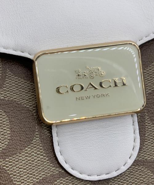 COACH（コーチ）COACH (コーチ) MINI PEPPER CROSSBODY ブラウン×アイボリーの古着・服飾アイテム