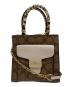 COACH（コーチ）の古着「MINI PEPPER CROSSBODY」｜ブラウン×アイボリー