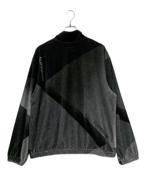 SUPREME（シュプリーム）SUPREME (シュプリーム) Geo Velour Track Jacket ブラック×グレー サイズ:Lサイズの古着・服飾アイテム