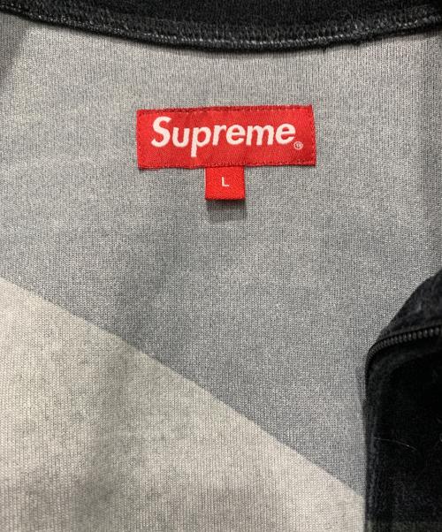 SUPREME（シュプリーム）SUPREME (シュプリーム) Geo Velour Track Jacket ブラック×グレー サイズ:Lサイズの古着・服飾アイテム