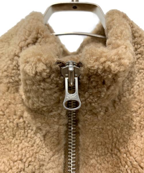 KITH（キス）KITH (キス) ラムレザーボアハーフジップジャケット ベージュ サイズ:XSの古着・服飾アイテム